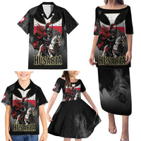 Polish Winged Hussars Family Matching Puletasi and Hawaiian Shirt Husaria Poland Pride Knight Armor