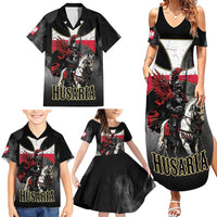 Polish Winged Hussars Family Matching Summer Maxi Dress and Hawaiian Shirt Husaria Poland Pride Knight Armor