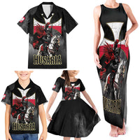 Polish Winged Hussars Family Matching Tank Maxi Dress and Hawaiian Shirt Husaria Poland Pride Knight Armor