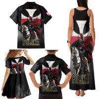 Polish Winged Hussars Family Matching Tank Maxi Dress and Hawaiian Shirt Husaria Poland Pride Knight Armor