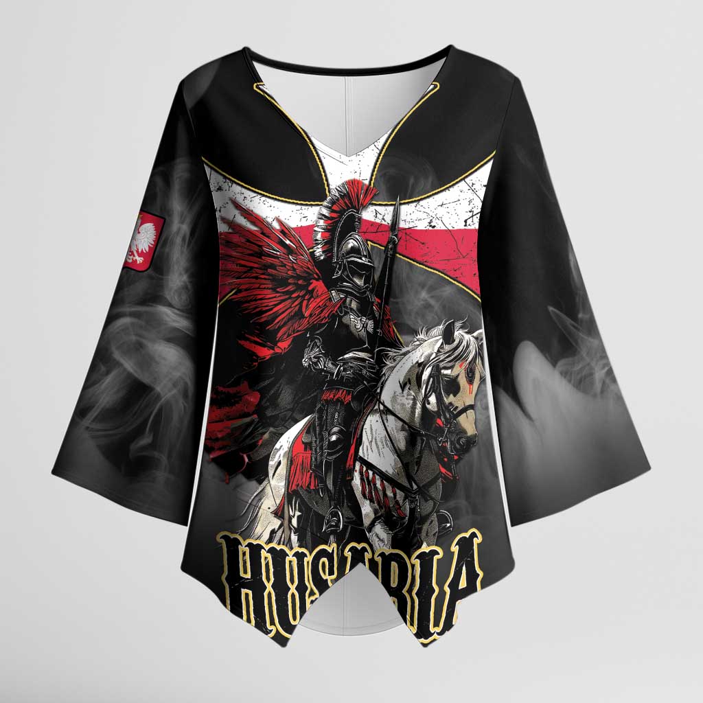 Polish Winged Hussars Kimono Sleeve Blouse Husaria Poland Pride Knight Armor