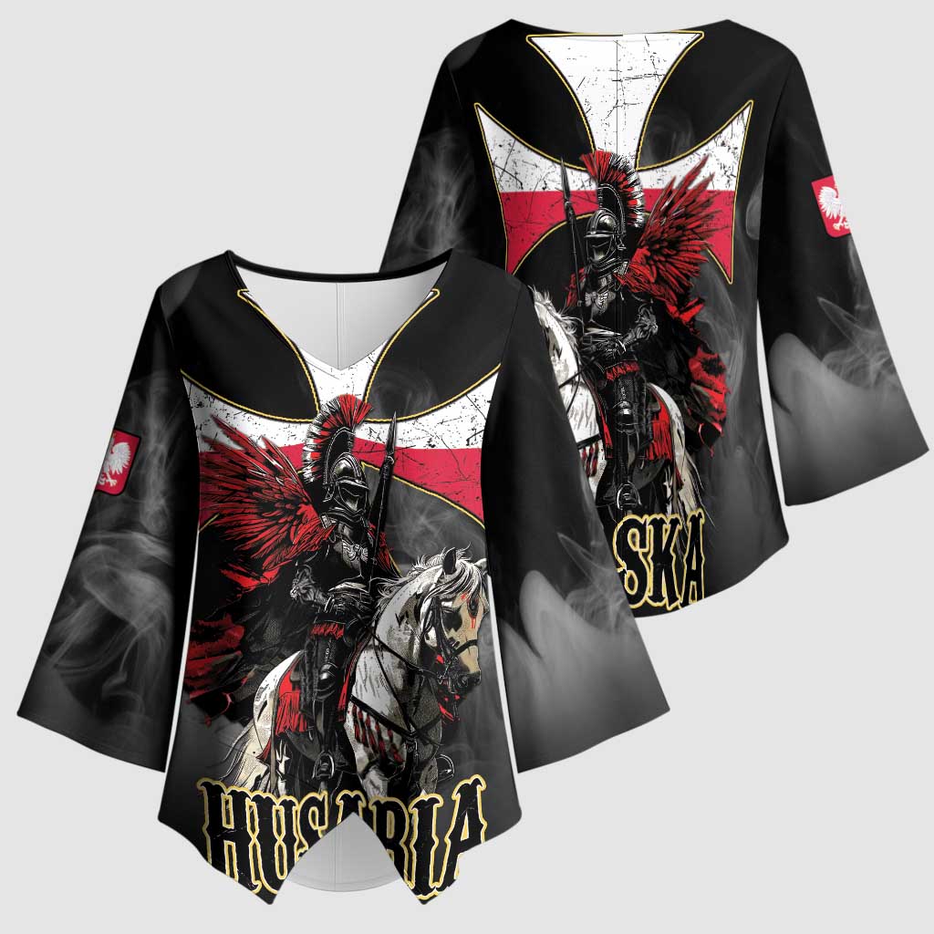 Polish Winged Hussars Kimono Sleeve Blouse Husaria Poland Pride Knight Armor