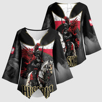 Polish Winged Hussars Kimono Sleeve Blouse Husaria Poland Pride Knight Armor
