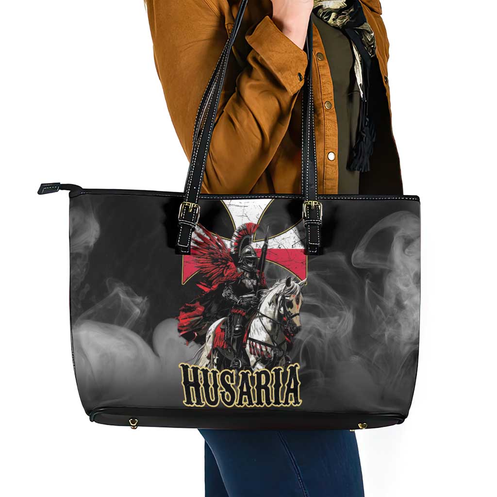 Polish Winged Hussars Leather Tote Bag Husaria Poland Pride Knight Armor