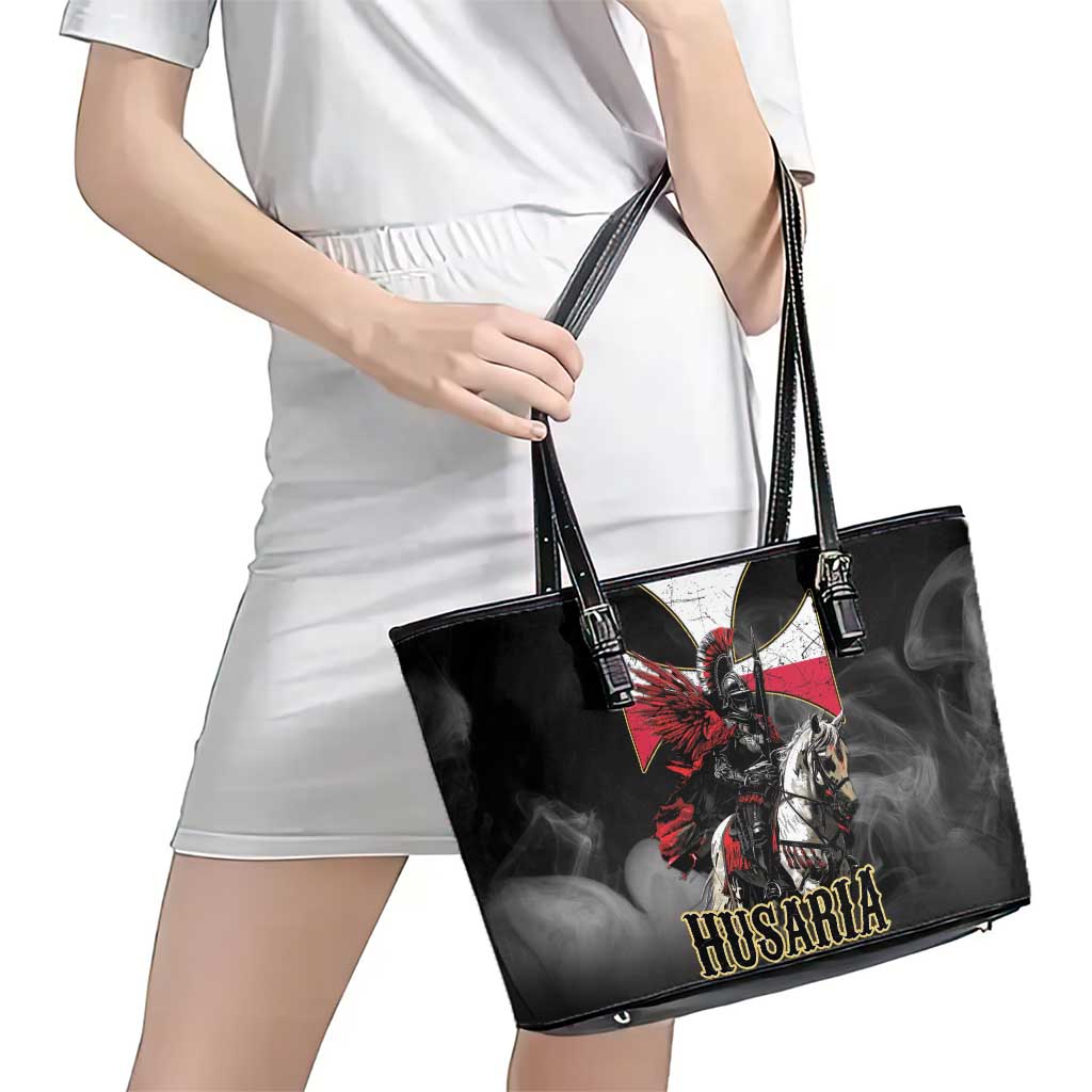 Polish Winged Hussars Leather Tote Bag Husaria Poland Pride Knight Armor