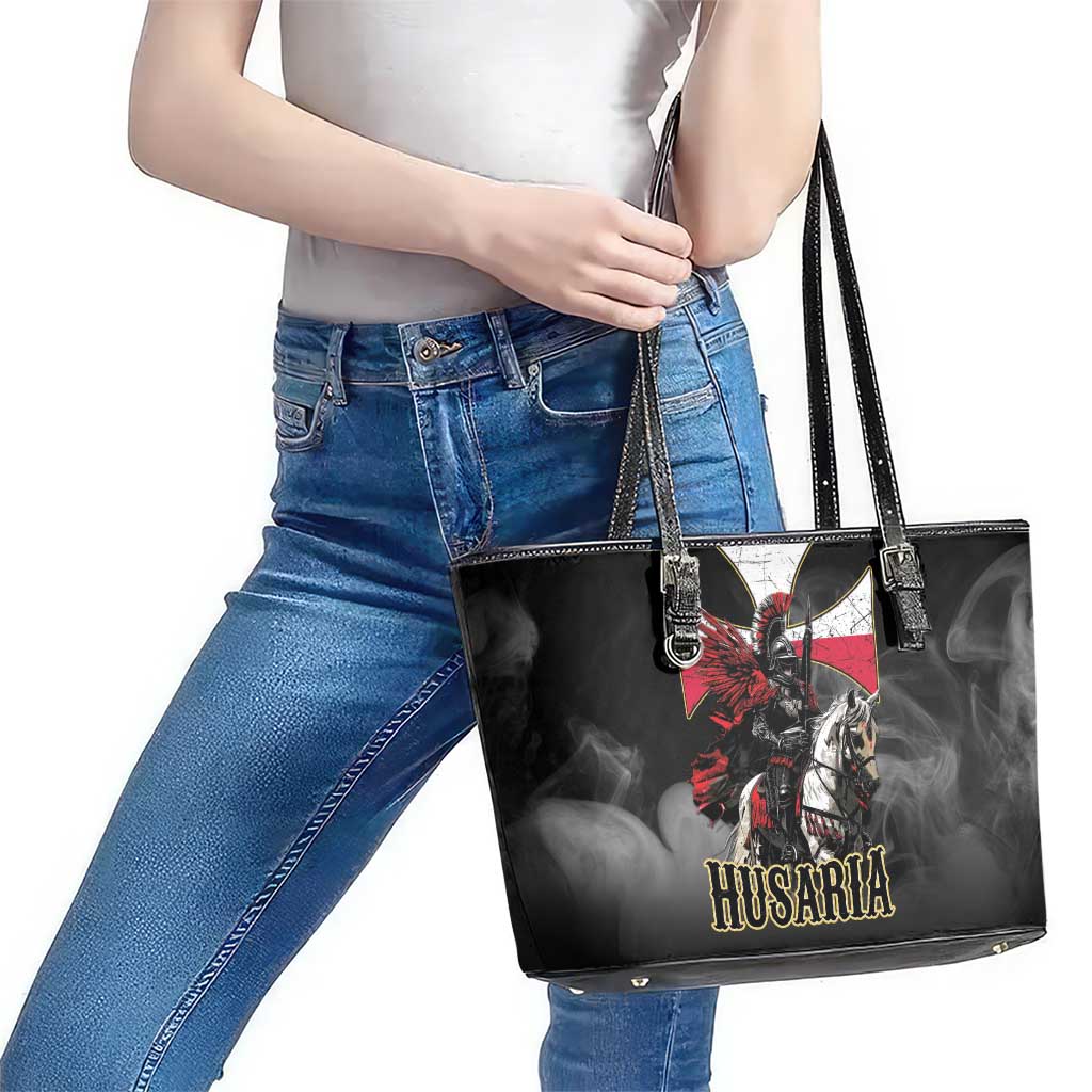 Polish Winged Hussars Leather Tote Bag Husaria Poland Pride Knight Armor