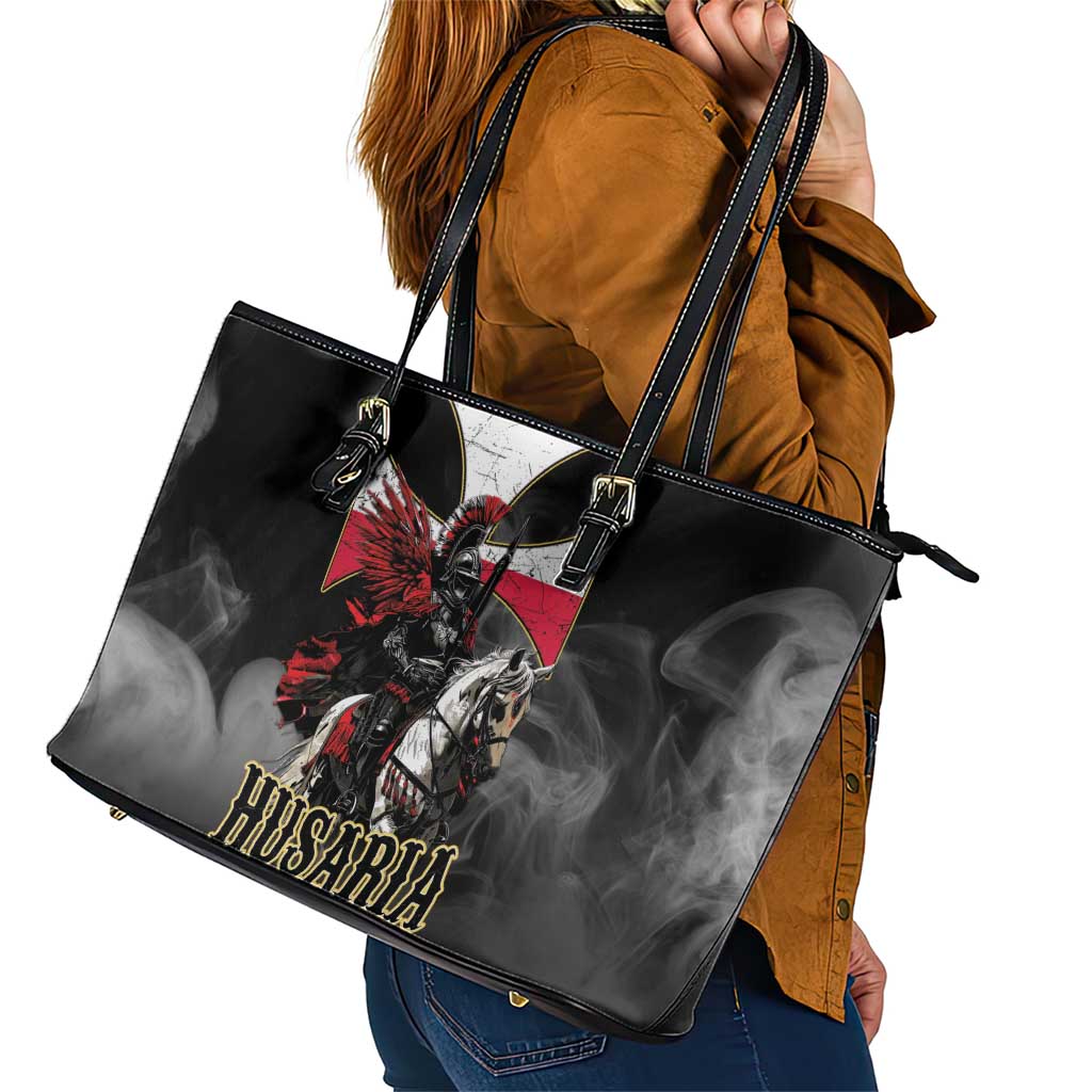 Polish Winged Hussars Leather Tote Bag Husaria Poland Pride Knight Armor