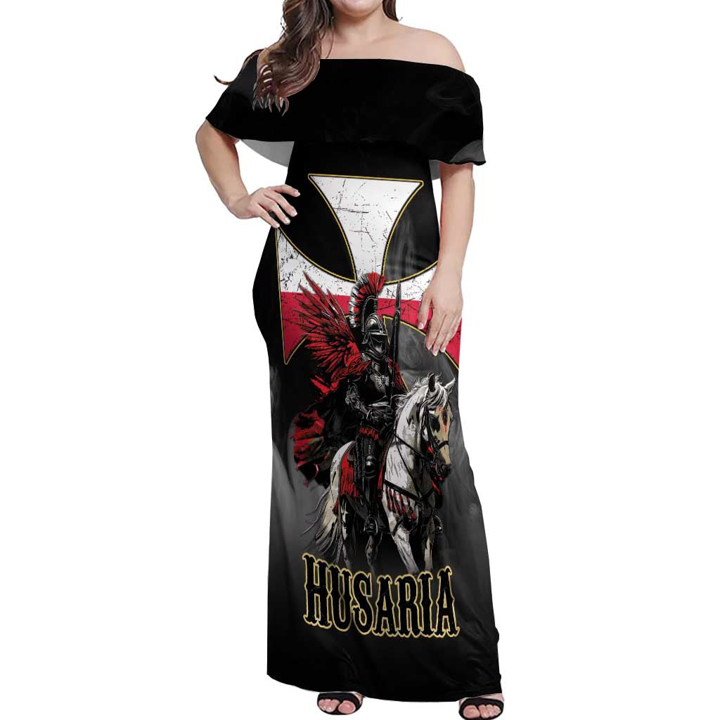 Polish Winged Hussars Off Shoulder Maxi Dress Husaria Poland Pride Knight Armor