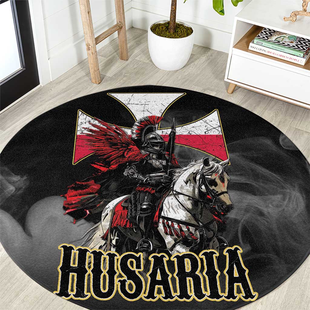 Polish Winged Hussars Round Carpet Husaria Poland Pride Knight Armor