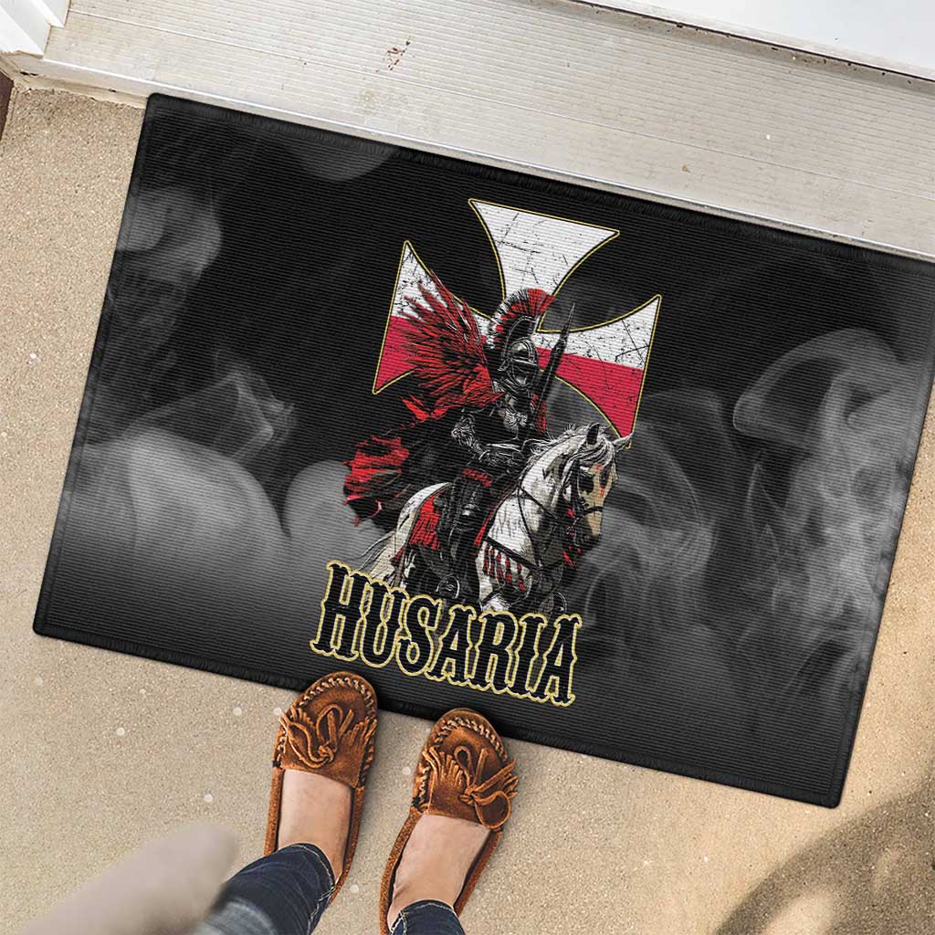 Polish Winged Hussars Rubber Doormat Husaria Poland Pride Knight Armor