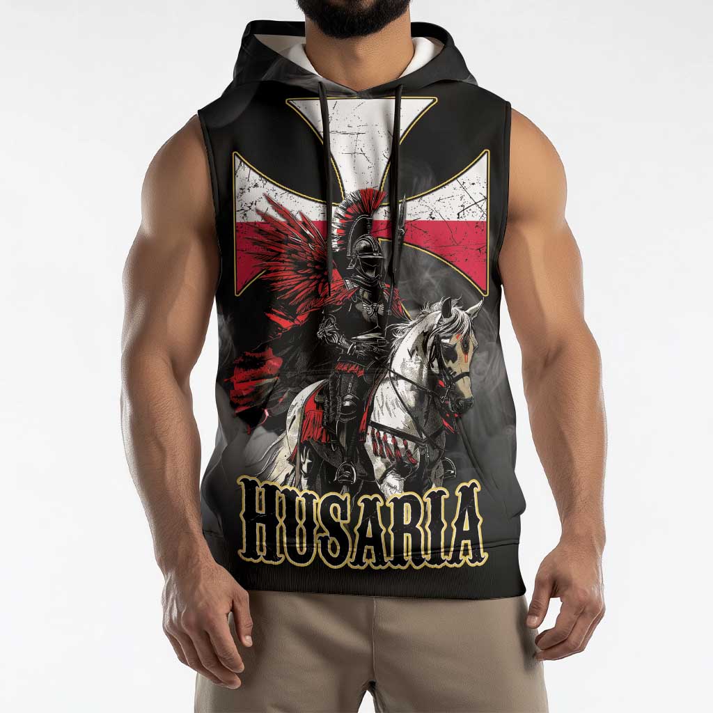 Polish Winged Hussars Sleeveless Hoodie Husaria Poland Pride Knight Armor
