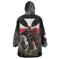 Polish Winged Hussars Wearable Blanket Hoodie Husaria Poland Pride Knight Armor