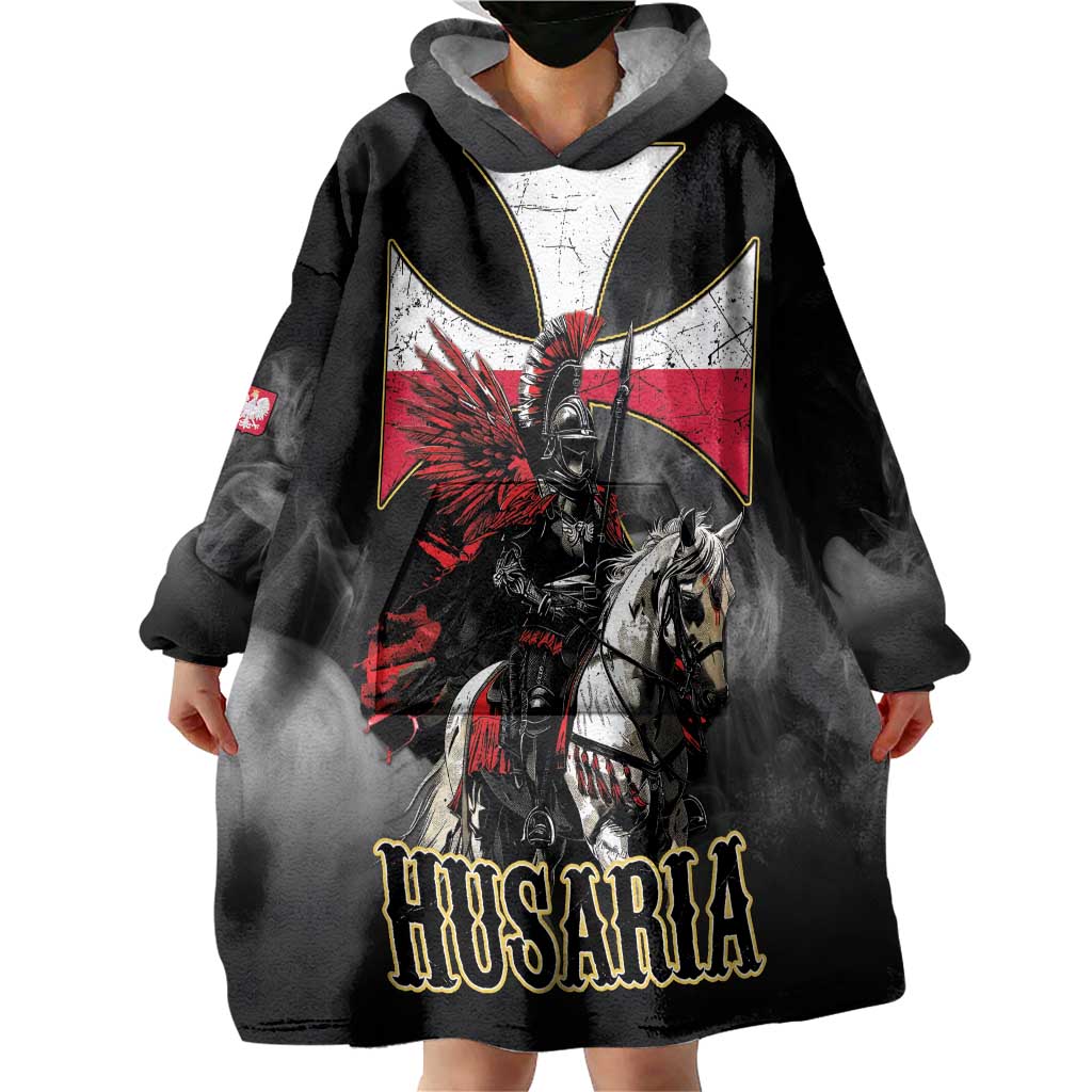 Polish Winged Hussars Wearable Blanket Hoodie Husaria Poland Pride Knight Armor