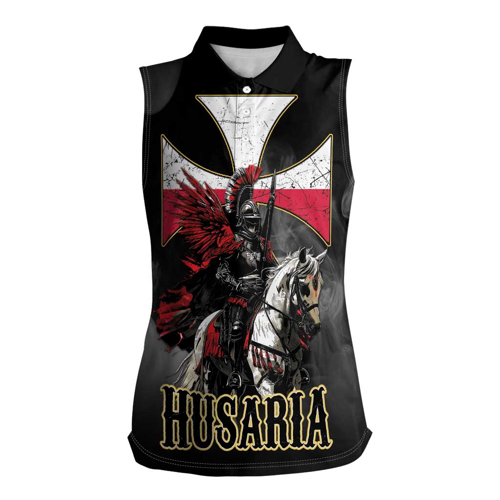Polish Winged Hussars Women Sleeveless Polo Shirt Husaria Poland Pride Knight Armor