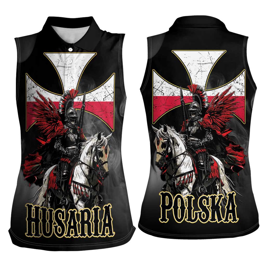 Polish Winged Hussars Women Sleeveless Polo Shirt Husaria Poland Pride Knight Armor