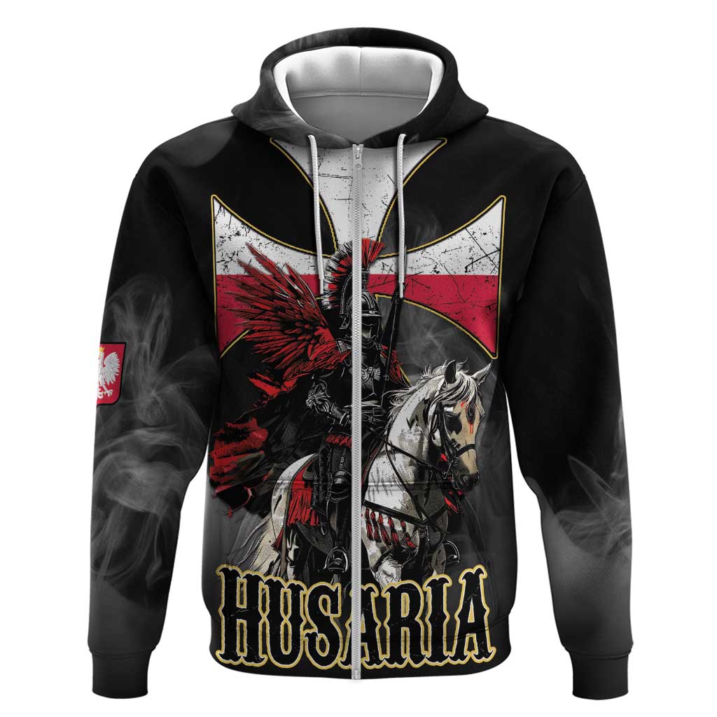 Polish Winged Hussars Zip Hoodie Husaria Poland Pride Knight Armor