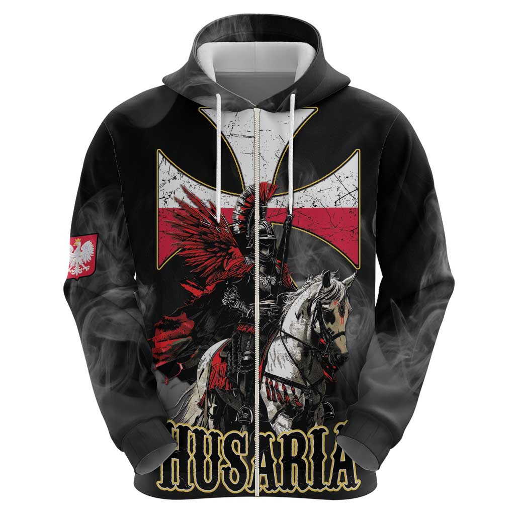 Polish Winged Hussars Zip Hoodie Husaria Poland Pride Knight Armor