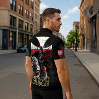Polish Winged Hussars Zipper Polo Shirt Husaria Poland Pride Knight Armor