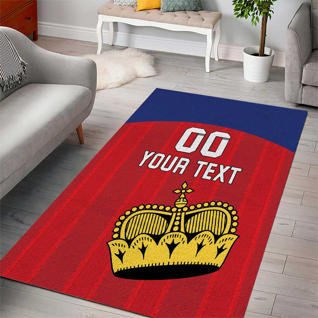 Custom Liechtenstein Football Area Rug Come On The Blue-Reds