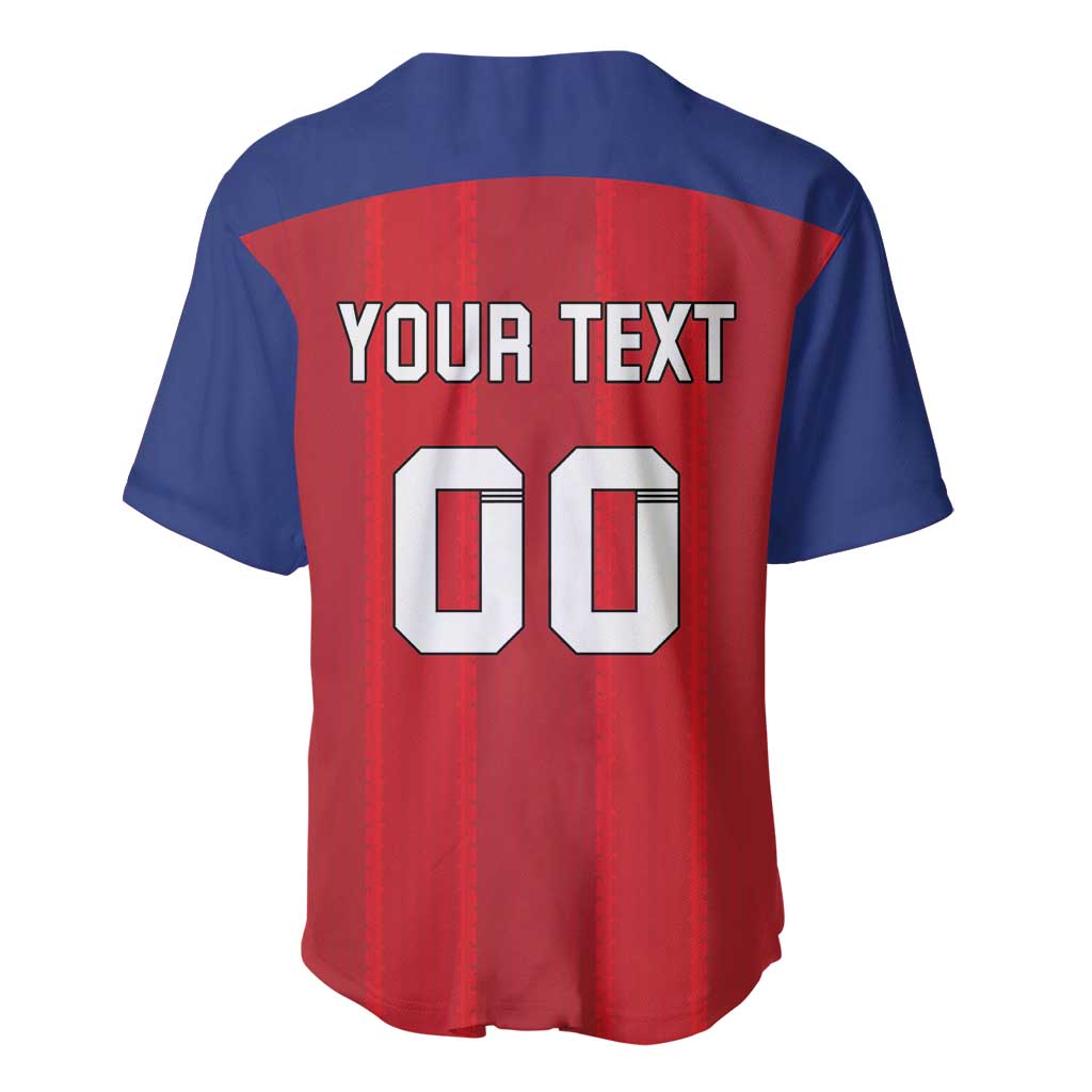 Custom Liechtenstein Football Baseball Jersey Come On The Blue-Reds