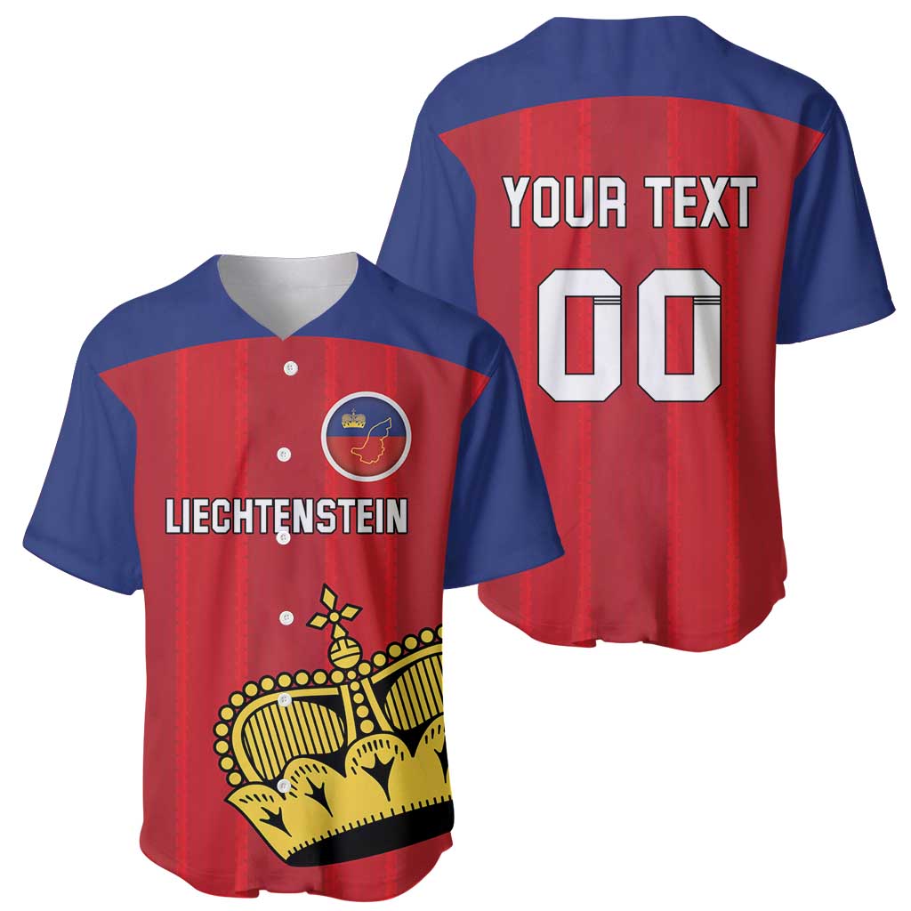 Custom Liechtenstein Football Baseball Jersey Come On The Blue-Reds