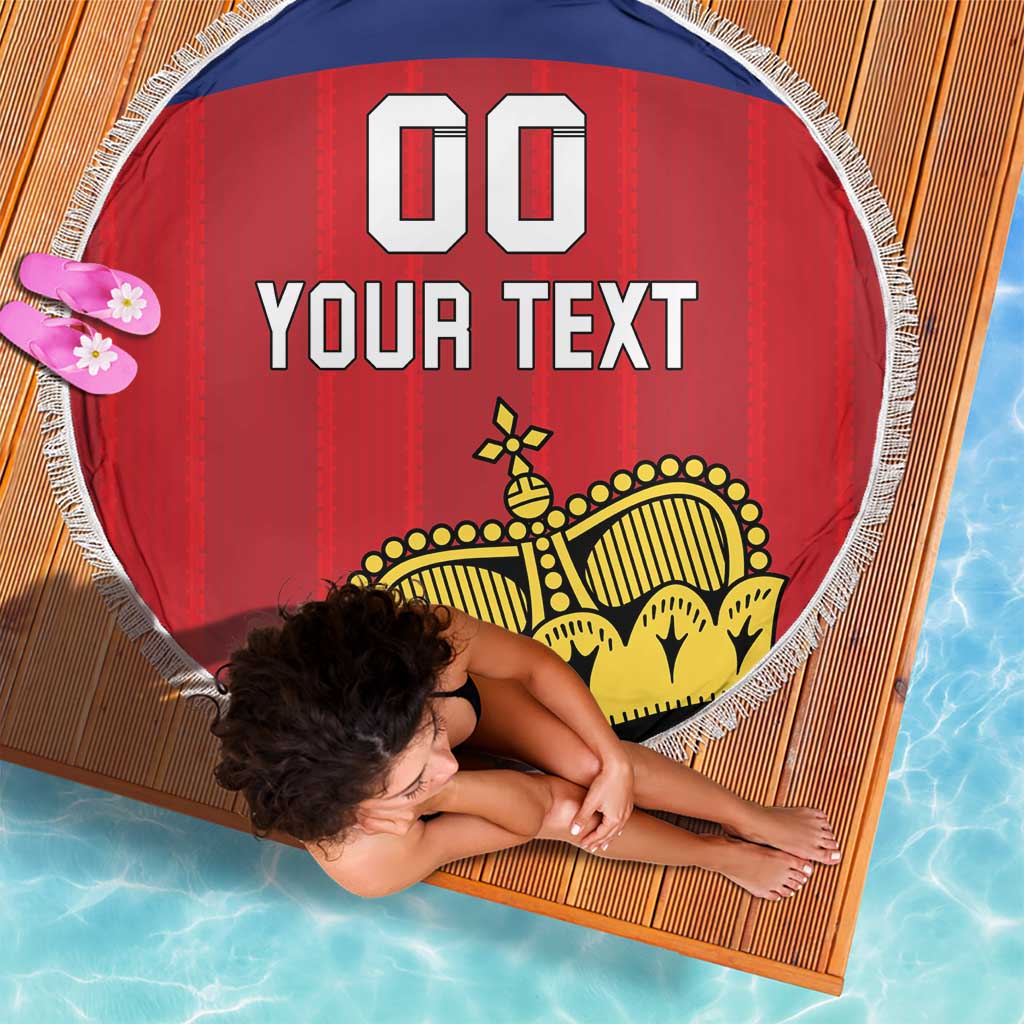 Custom Liechtenstein Football Beach Blanket Come On The Blue-Reds