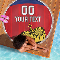 Custom Liechtenstein Football Beach Blanket Come On The Blue-Reds