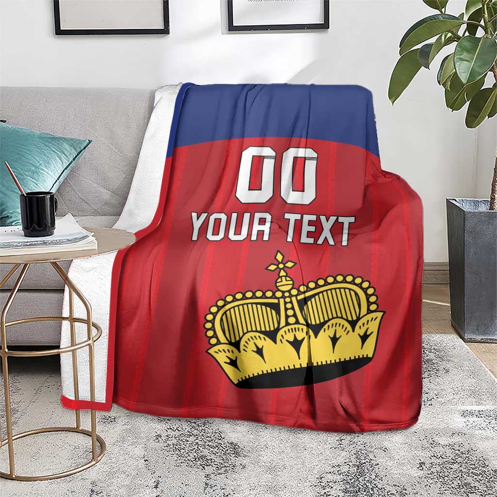 Custom Liechtenstein Football Blanket Come On The Blue-Reds