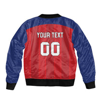 Custom Liechtenstein Football Bomber Jacket Come On The Blue-Reds