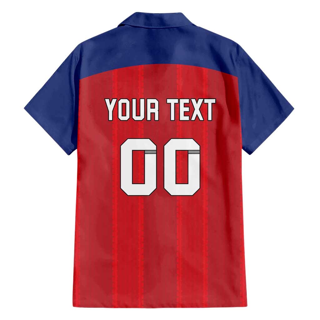 Custom Liechtenstein Football Family Matching Short Sleeve Bodycon Dress and Hawaiian Shirt Come On The Blue-Reds