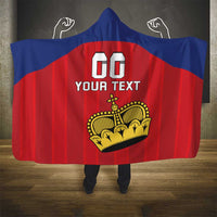 Custom Liechtenstein Football Hooded Blanket Come On The Blue-Reds