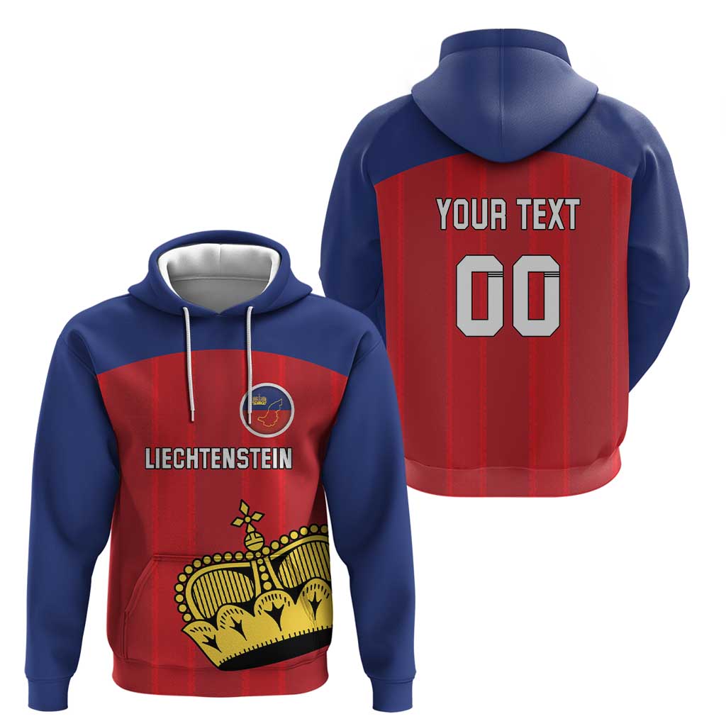 Custom Liechtenstein Football Hoodie Come On The Blue-Reds
