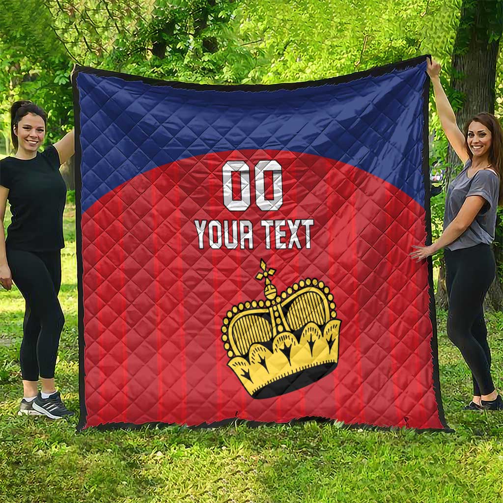 Custom Liechtenstein Football Quilt Come On The Blue-Reds
