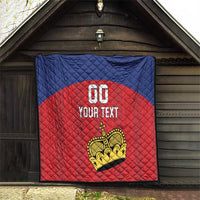 Custom Liechtenstein Football Quilt Come On The Blue-Reds