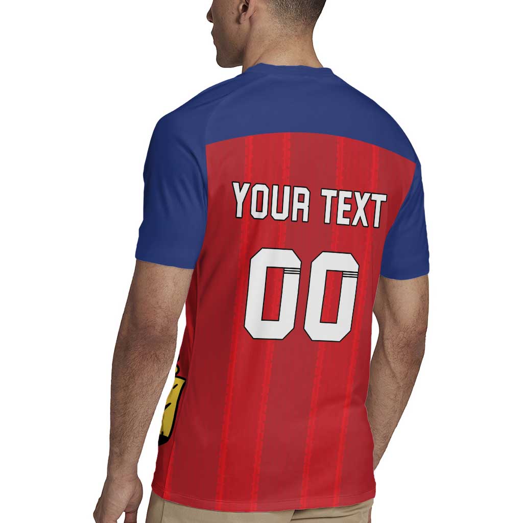 Custom Liechtenstein Football Rugby Jersey Come On The Blue-Reds