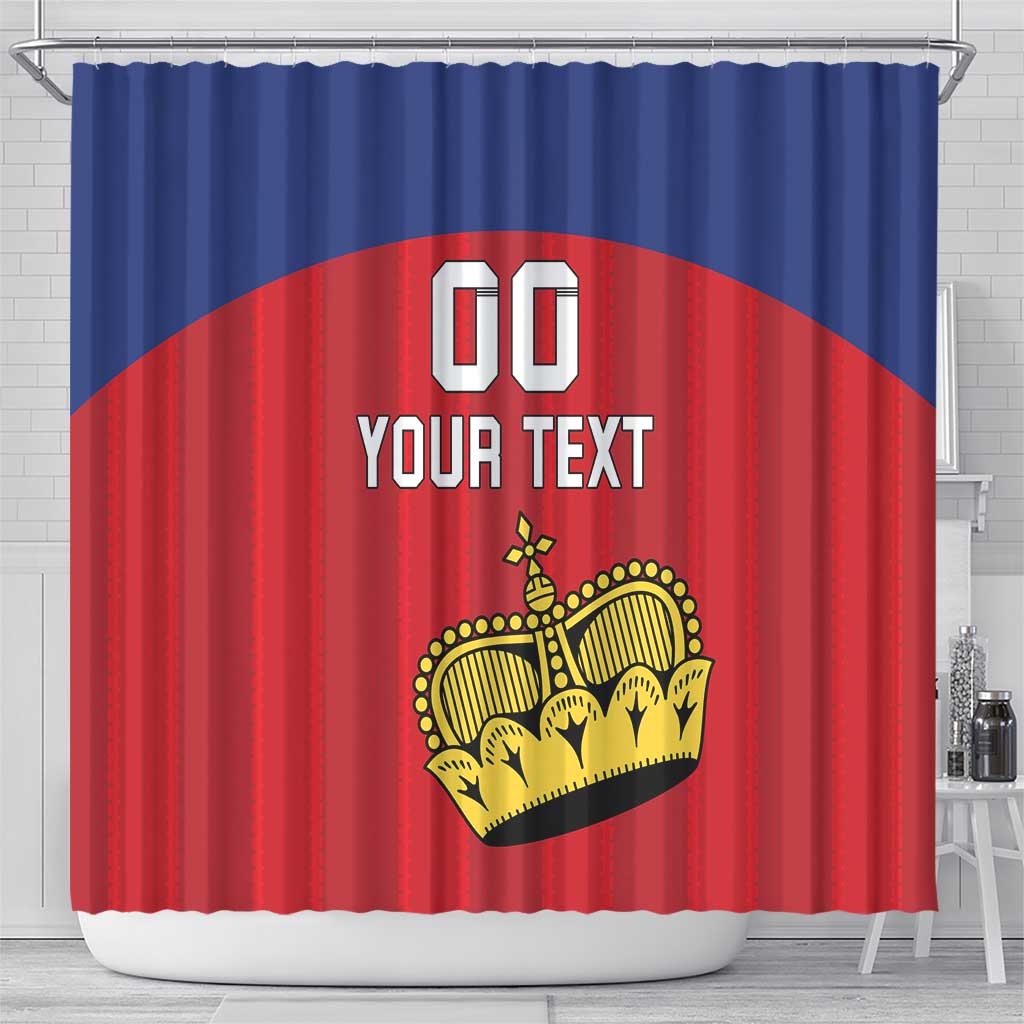 Custom Liechtenstein Football Shower Curtain Come On The Blue-Reds