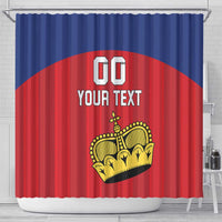 Custom Liechtenstein Football Shower Curtain Come On The Blue-Reds