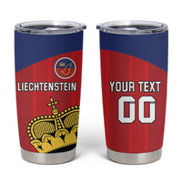 Custom Liechtenstein Football Tumbler Cup Come On The Blue-Reds