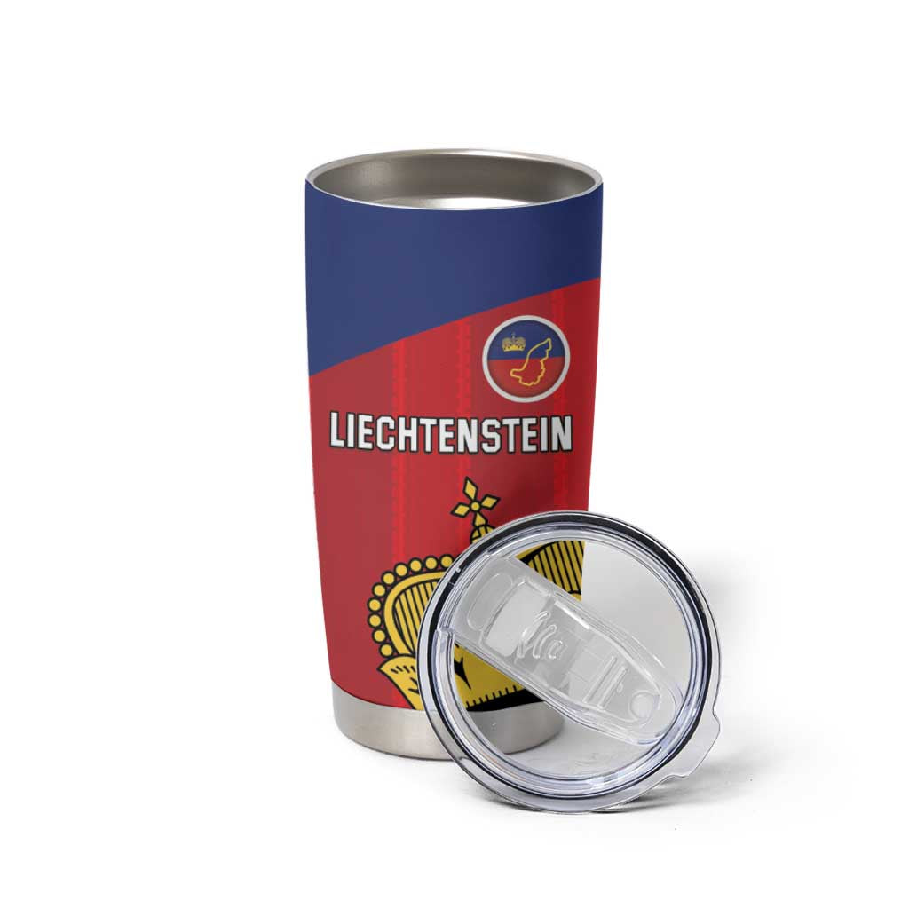 Custom Liechtenstein Football Tumbler Cup Come On The Blue-Reds