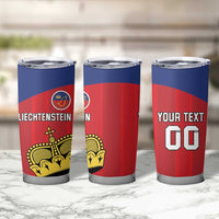 Custom Liechtenstein Football Tumbler Cup Come On The Blue-Reds