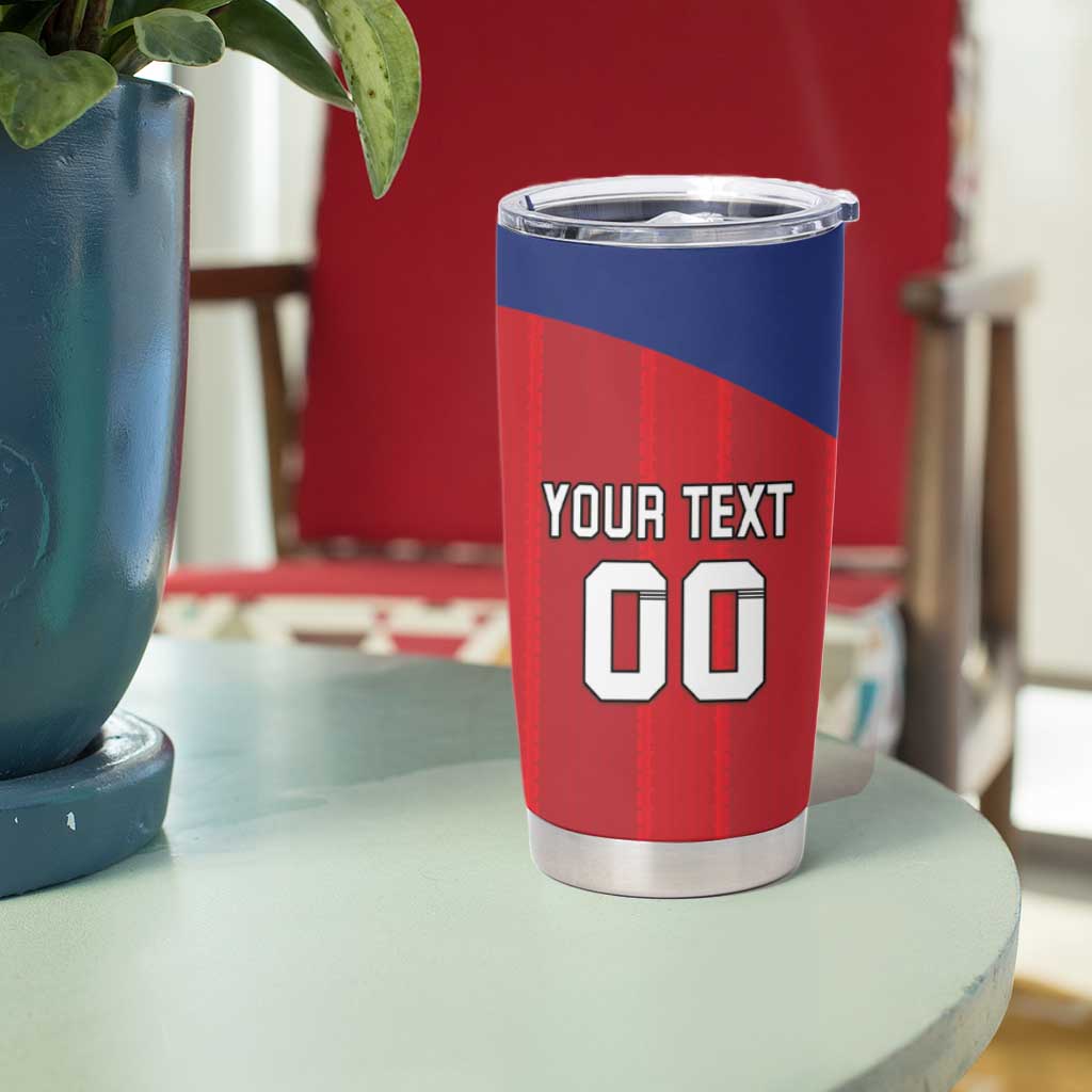 Custom Liechtenstein Football Tumbler Cup Come On The Blue-Reds