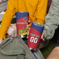 Custom Liechtenstein Football Tumbler Cup Come On The Blue-Reds