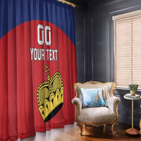 Custom Liechtenstein Football Window Curtain Come On The Blue-Reds