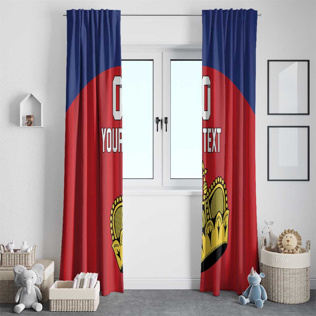 Custom Liechtenstein Football Window Curtain Come On The Blue-Reds