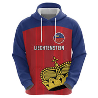 Custom Liechtenstein Football Zip Hoodie Come On The Blue-Reds