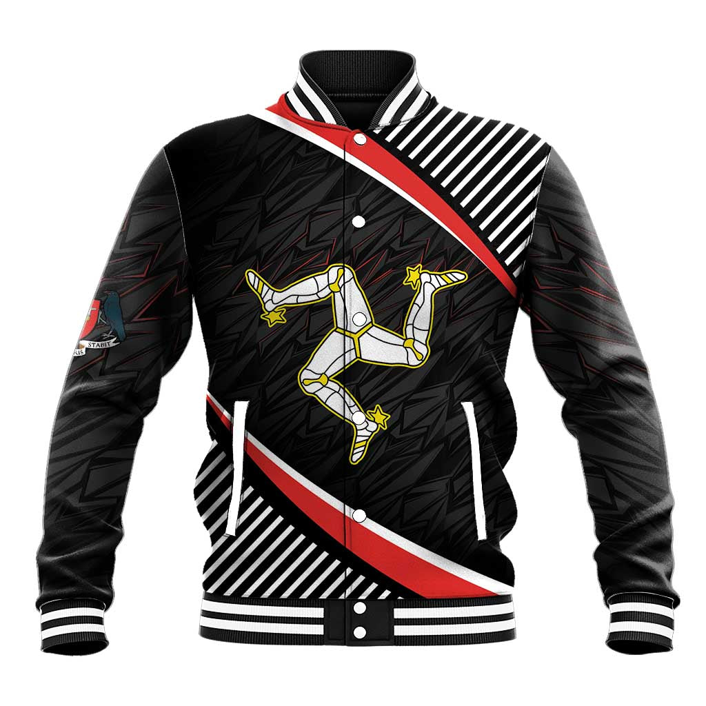 Personalized Isle of Man Baseball Jacket Quocunque Jeceris Stabit