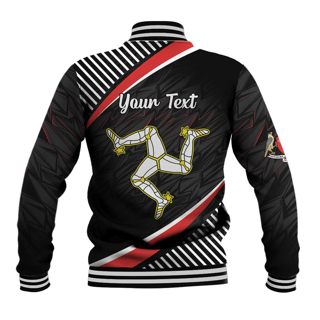 Personalized Isle of Man Baseball Jacket Quocunque Jeceris Stabit