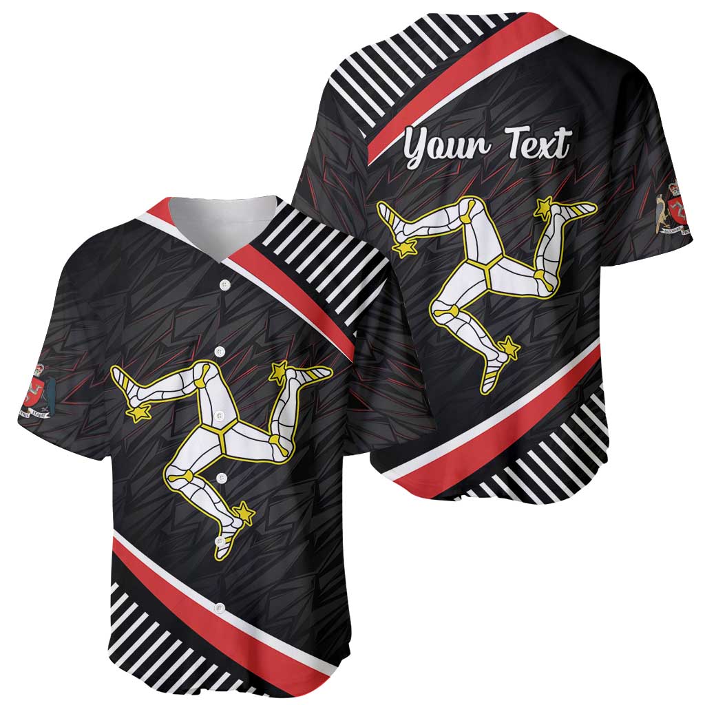 Personalized Isle of Man Baseball Jersey Quocunque Jeceris Stabit