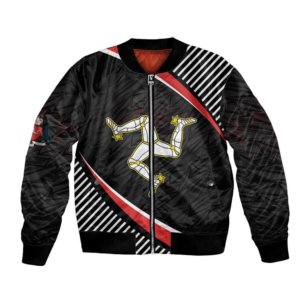 Personalized Isle of Man Bomber Jacket Quocunque Jeceris Stabit