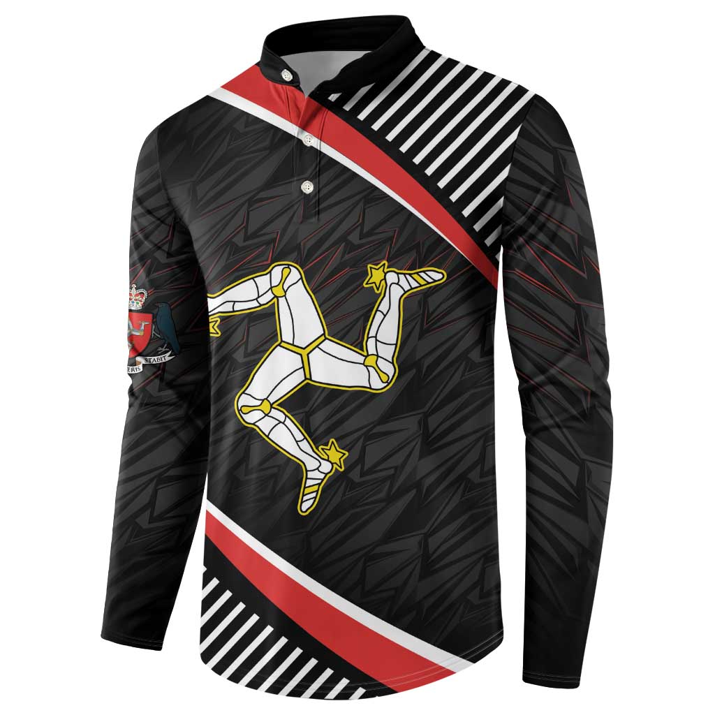 Personalized Isle of Man Button Sweatshirt Quocunque Jeceris Stabit